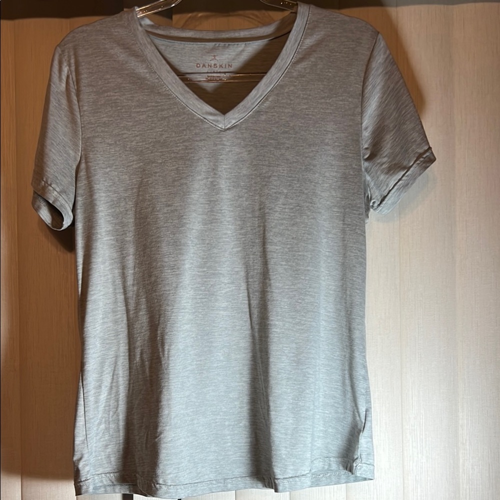 Danskin Gray Short Sleeve Fitted Tee